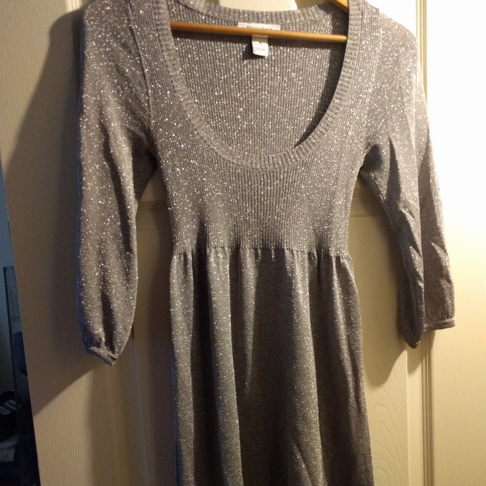 Silver metallic White House Black Market dress